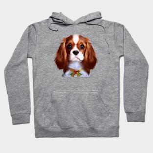 Cute Cavalier King Charles Spaniel Drawing Hoodie